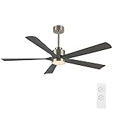 ELEHINSER 60" Modern Ceiling Fan with Lights and