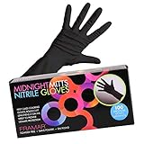 Framar Midnight Mitts Nitrile Gloves, 12-INCH Powder Free, Latex Rubber Free, Disposable Gloves - Exam Gloves, Food Safe, Medical Grade, Convenient Dispenser Pack of 100, (Extra Strength) (Small)