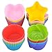 sirikonkappuke-kiraina-ke-ki Mold – lunaoo 24 Nonstick Baking Muffin Cups Heat Resistant Reusable – Make Nice and Cute Cupcakes For Party – BPA Free, FDA Approved