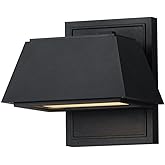 Maxim Mansard - 12W 1 LED Outdoor Wall Mount-6.25 Inches Tall and 6.5 Inches Wide-Black Finish