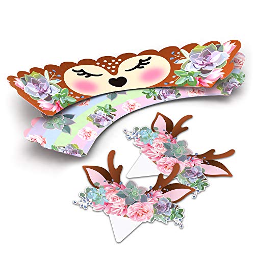 2 Woodland+Deer+Cupcake+Toppers+Wrappers