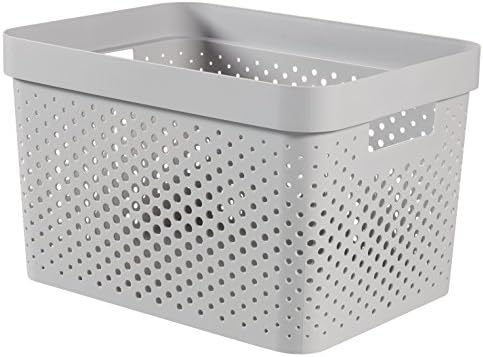 CURVER Caja, plástico, Gris, 35.6 x 26.6 x 21.8 cm: Amazon.es: Hogar