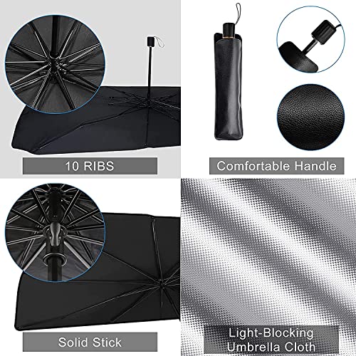 Parasol para Parabrisas de Coche,cubre sol para auto, Plegable Parasol Coche Delantero Protector con Anti UV Rayos, Parasol para Parabrisas Protección, Parasol para Parabrisas Automotriz Universal