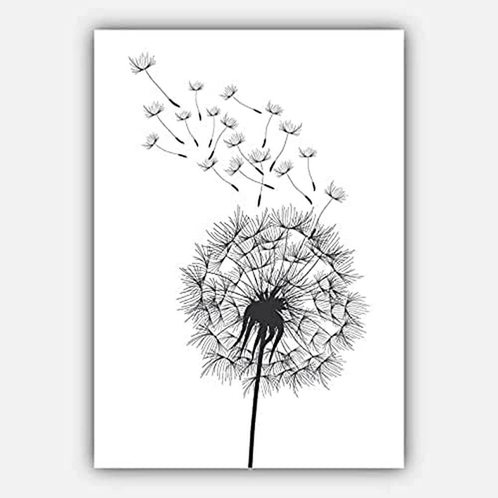 Artze Wall Art Dandelions Gallery Wall Sketch Art Prints 3-Piece Set, 30 cm Width x 40 cm Height