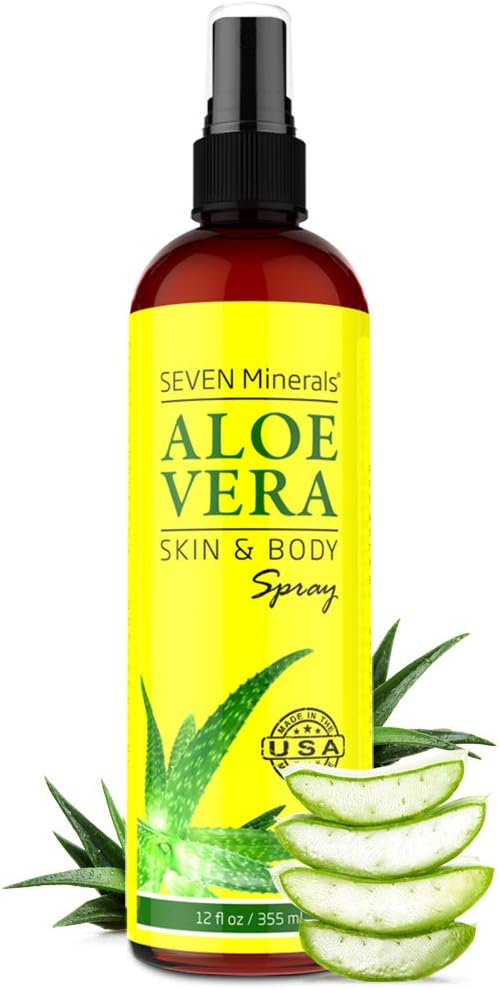 Organic Aloe Vera Spray for Body & Hair, From Freshly Cut Aloe Plant, Extra Strong, Easy to Apply