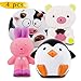 BrianaDem Squishies Slow Rising – Animal squishies (4 in 1) – Jumbo Squishies – Prime Squishy Toys – Stress Reliever Silly squishies – Scented Squishy Package