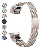 BeneStellar Fitbit Alta Band, Milanese Stainless Steel Replacement Band for Fitbit Alta HR and Alta (Milanese Champagne)