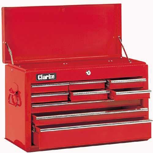 Clarke CTC900B 9 Drawer Ball Bearing Tool Chest Red Steel Storage Cabinet