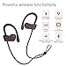 APEKX Bluetooth Earbuds, Sport Wireless Headphones Noise Cancelling in-Ear Earphones for Running Gym Sweatproof Secure Fit Headset with Mic(Black)