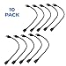 Iron Forge Cable 10 Pack 3 Ft Black Extension Cord, 16/3, 3 Foot Extension Cord, 3 Prong, Weatherproof - Great for Outside Use