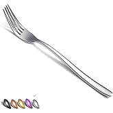 Stainless Steel Dinner Forks Set, 6 Piece - Silverware for Home, Kitchen or Restaurant, Dishwasher Safe (Silver-8 Inch)