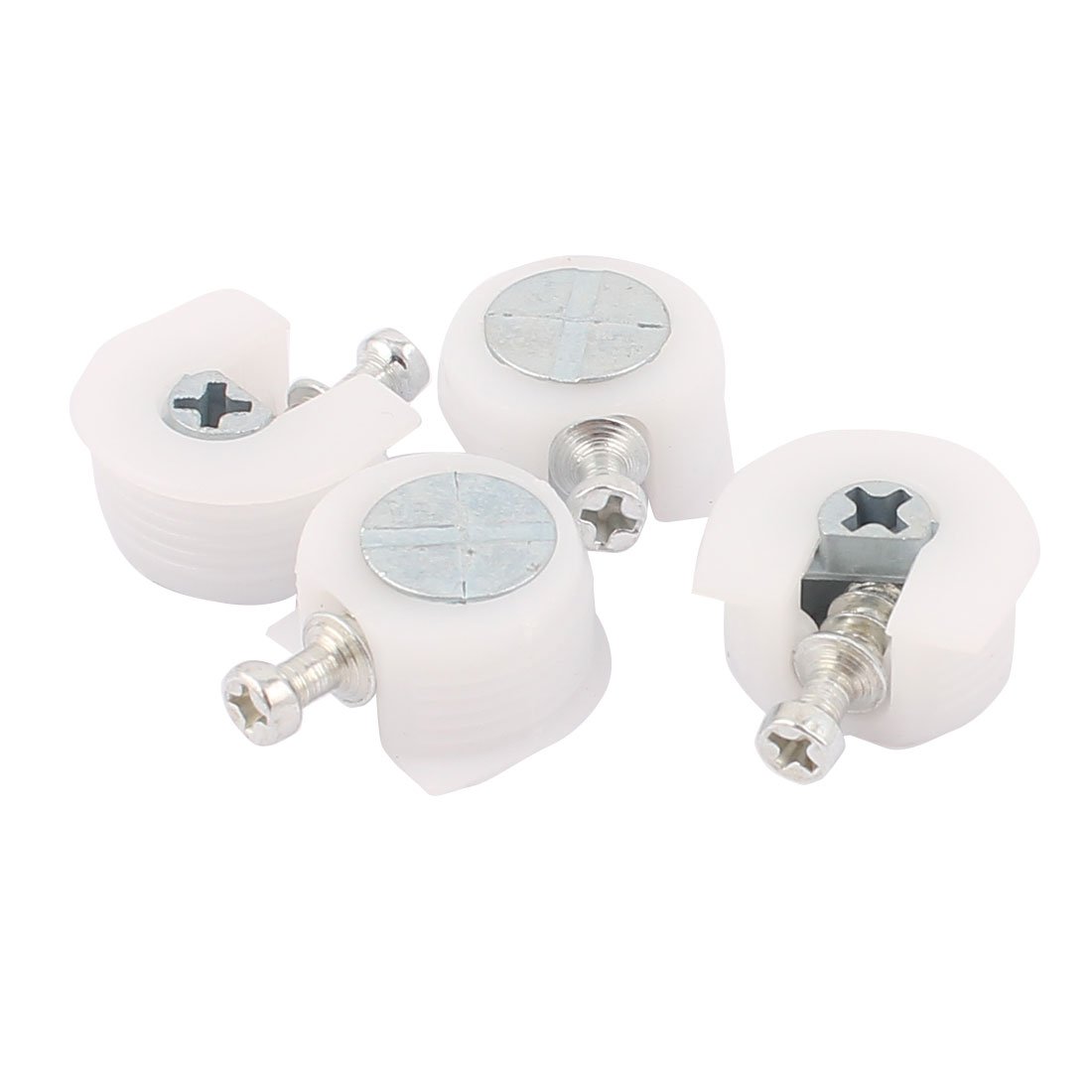 Sourcingmap Furniture Drawer Plastic Shelf Support Screw Pin Peg Supporter 4pcs
