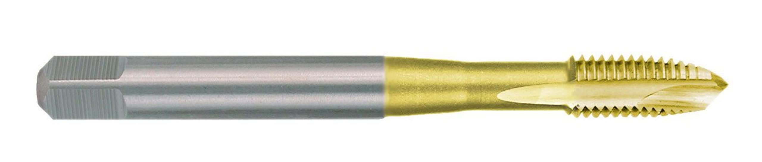 Ruko HSS Machine Tap, DIN 371, Ground, TiN Finish, M4 x 0.70 mm Nominal Thread Size, 63.0 mm Length, R232040T