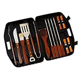 18pcs Stainless-Steel Wood Handle Barbecue BBQ Tool