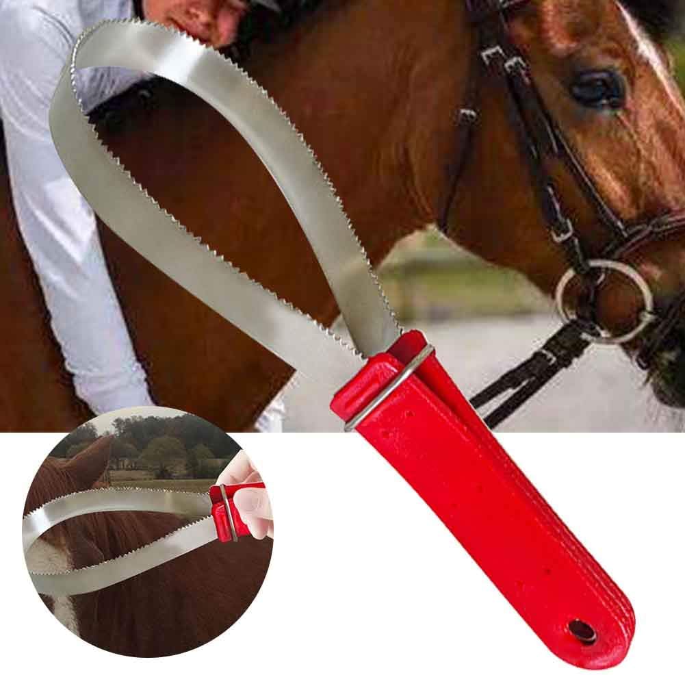 Almabner Sweat Scraper,Stainless Steel Riding Horse Sweat Scraper,Dual