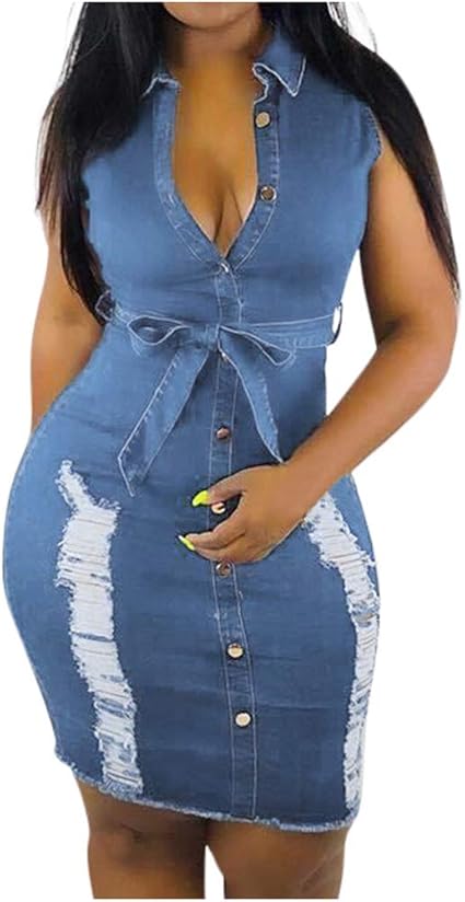 denim evening dress