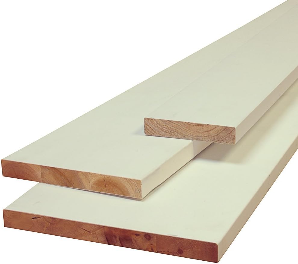 Nucasa UL1X6P-S S4S 1-Inch by 6 Lumber Sample, Primed Ultralite.6875-Inch by 5.5-Inch by 6-Inch