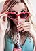 Pibupibu 10 Pack Neon Heart Sunglasses Bulk, Fun Cute Heart Shaped Sunglasses Bachelorette Party for Women