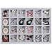 Valdler Velvet Stackable Jewelry Tray Showcase Display Storage Box (24 Grid Without Lid)