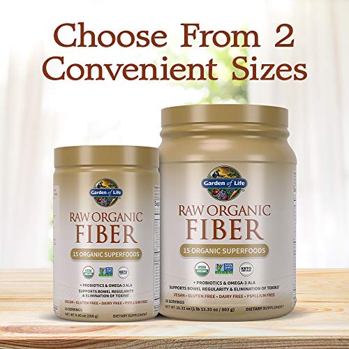 Garden Of Life Fiber Supplement, Raw Organic Fiber Powder 30 Servings