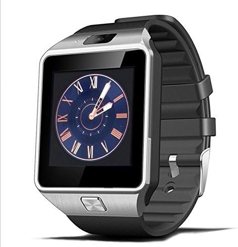 Smart Watch Bluetooth Touch Screen GTBonad Wearable Multi-Function Wristwatch for Android Phone Support SIM/TF Card with Camera(Silver)
