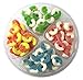 Happy Candy Gummi Rings Party Tray - 4 Flavor Variety Pack of Apple, Blue Raspberry, Peach & Watermelon - Resealable, 2.5 lbs (40 oz)