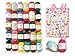 Mira Handcrafts 30 Acrylic Yarn Balls | Total of 1312 Yards Crochet and Knitting Multicolor | Complete DK Craft Kit Including 2 Hooks, Weaving Needles,7 Ebooks with Patterns, Storage Bag