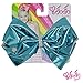 JoJo Siwa Signature Collection Hair Bow Ribbon with Rhinestone Keeper Metallic Mint With Sticker Patch Set Included