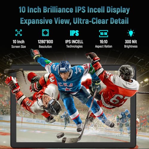 Gleeso Tablet Android 15, Tablet 10 Inch with 30GB RAM+128GB ROM | Octa-Core A733 Processor | WiFi 6 | Android Tablets 10 Inch with 6200mAh | Bluetooth 5.4 | OTG | PC Mode(Black)