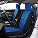 FH Group FB060115 Trendy Elegance Full Set Car Seat Covers, Airbag Compatible & Split Bench, Blue/Black Color - Fit Most Car, Truck, SUV, or Van