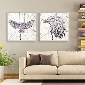 Floating Framed Canvas Wall Art for Living Room, Bedroom Wooden Background Animal Canvas Prints for Home Decoration Ready to Hang - 16"x16"x2 Panels