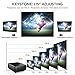 Projector, DBPOWER 2018 Model X5 Mini Projector, 1800 Lumens for 170” Home Theater Support HD 1080P HDMI VGA AV USB for Laptop iPhone/iPad Smartphone TV Stick Xbox-Black