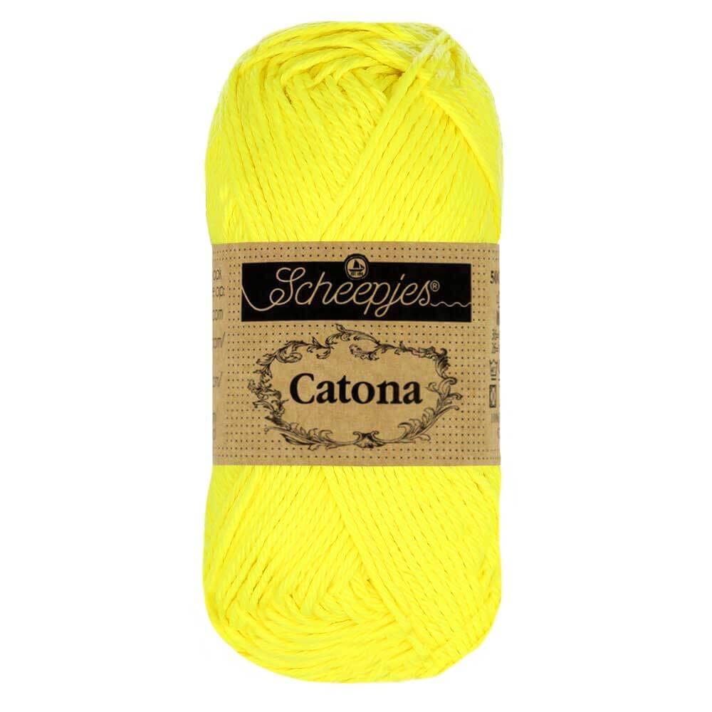 Scheepjes - Scheepjes Catona 601 Neon Yellow Yarn - 1x10g — image 1