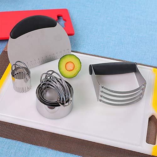 EVQ Stainless Steel Pastry Blender Dough Cutter 6 Pastry Cutter Set,Baking Dough Tools