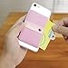 Cell Phone Pocket Stick on Ultra-Slim Self Adhesive Stick on Phone Wallet, Phone Card Holder for Credit Cards and Most Smartphones Horizontal Pink
