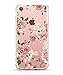 hepix Floral Clear iPhone 11 Case Flowers iPhone 11 Cases, Slim Flexible Crystal TPU Phone Cover with 4 Protective Bumpers Anti-Scratch Shock Absorption for iPhone 11 (6.1