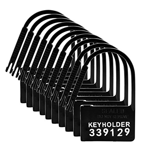 Keyholder 10 Pack Numbered Plastic Chastity Locks . Black