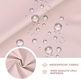Vicloon Baby Weaning Bibs with Long Sleeves Pink PU Waterproof Feeding Bibs view 3