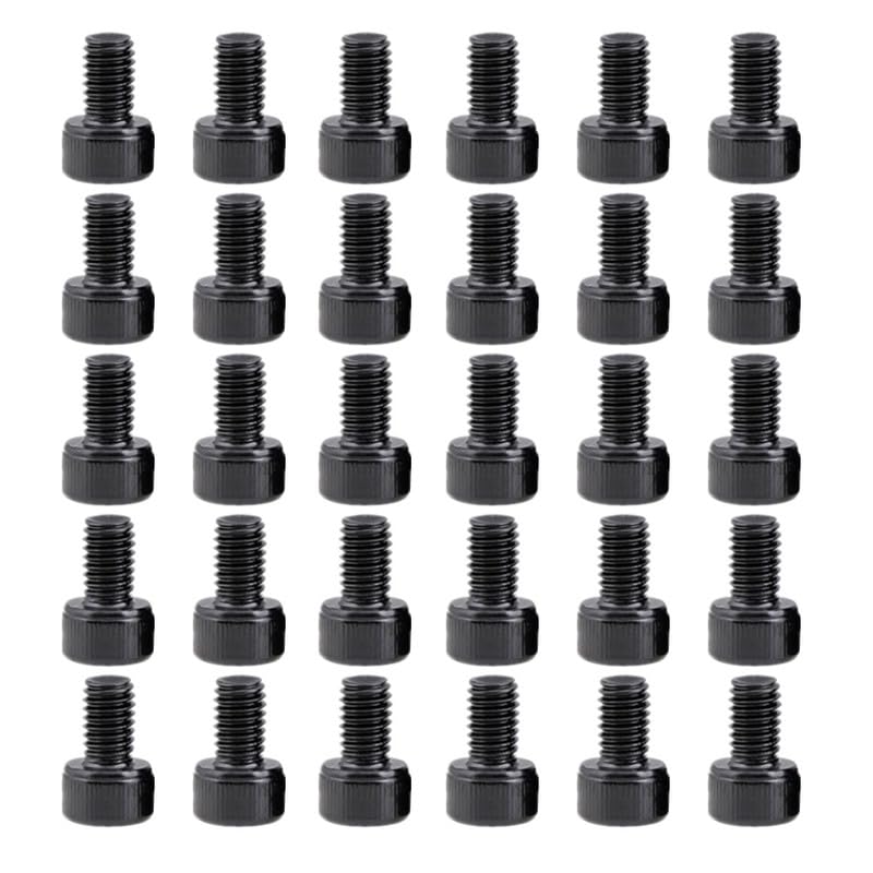 M3 x 25mm Hex Socket Head Bolts, Black Stainless Steels Allen Thread Cap Screws for Machine, 30 Pcs