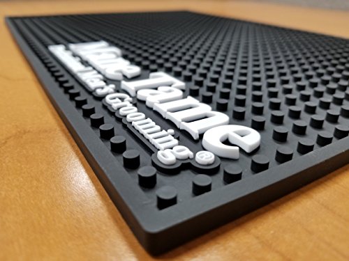 Mane Tame Professional Barber Station Mat 16" x 11" x .25" - Durable, Heavy-Duty, Sleek Design. Comfortably fits most barber workstations!