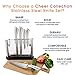 May Fifteenth Stainless Steel 6 Pieces Kitchen Knives Set (5 Knives plus and Acrylic block) MF-1710K