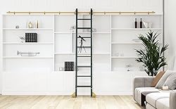 DIYHD 8FT Sliding Library Hardware Rolling Full Set