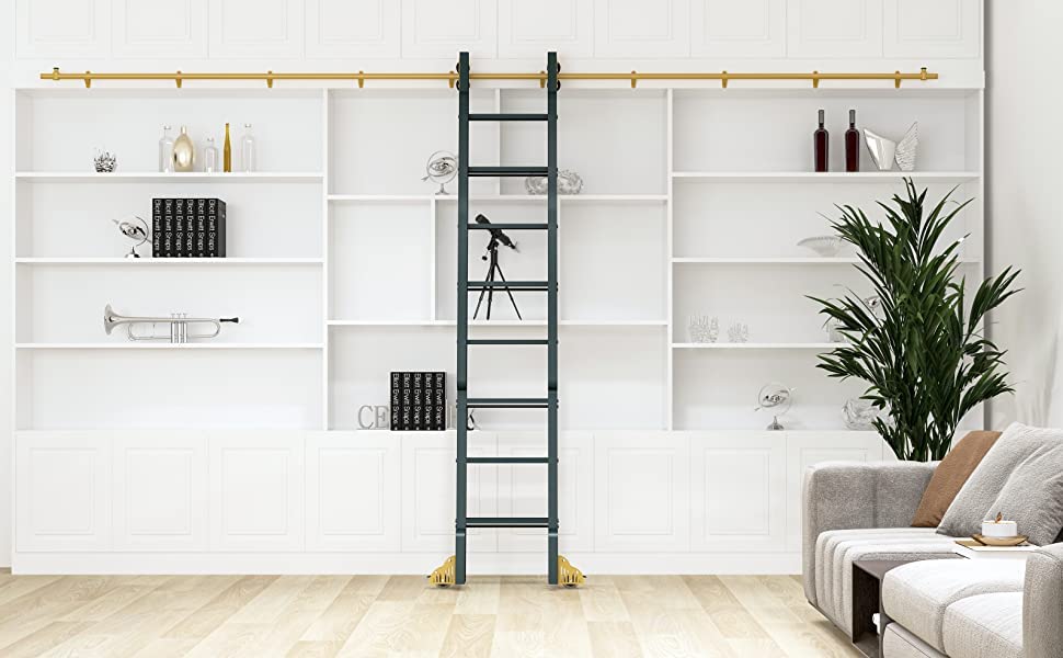 DIYHD 16FT Sliding Library Hardware Rolling Full