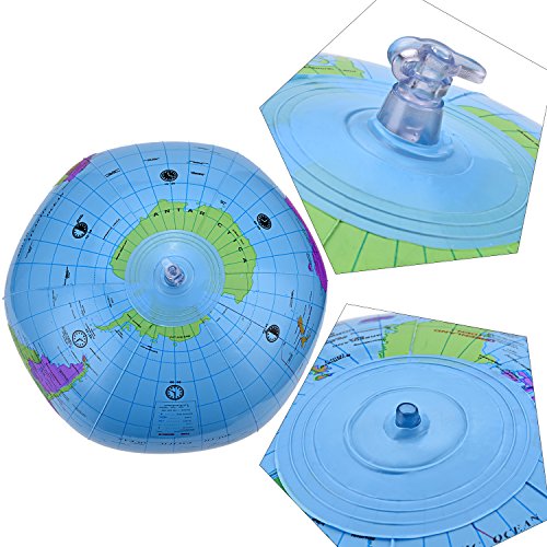 image for Pangda 16 Inch Inflatable Globe Inflatable World Globe Beach Ball Glob