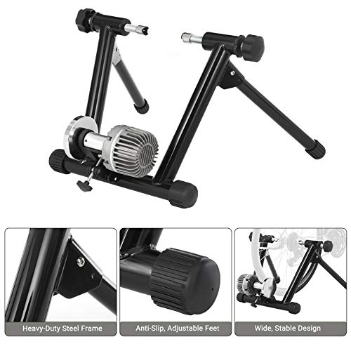 SONGMICS Fluid Bike Trainer Stand, Double Seal and Lower Noise, Black