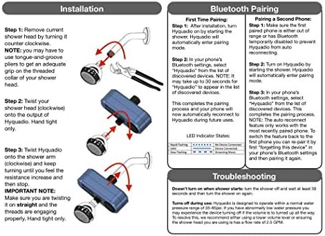 water powered shower speaker