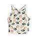 GBSELL Fashion Women Girl Summer Pineapple Print Tank Top Sexy Halter Top (S, Yellow)