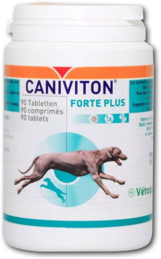  90 Tabletten Vetoquinol CANIVITON FORTE PLUS - Ergänzungsfuttermittel für Hunde zur Unterstützung der natürlichen Gelenkfunktion