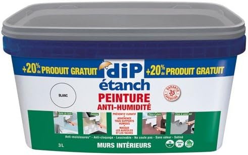 Dip Peinture Anti Humidite Blanc 2 5l 20 Amazon Fr Cuisine Maison