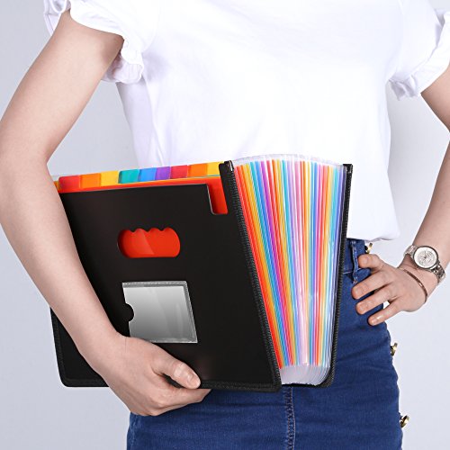 UltraLarge Accordion File Organizer, 24 Pockets Legal File Folder